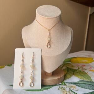 Boho Bridal Prom Pearl Jewelry Set, Bridgerton Jewelry, Victorian, Romantic Cute